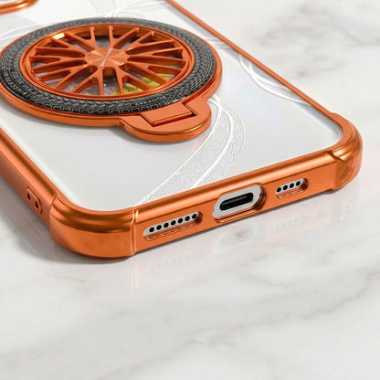 Oppo Reno 15 Pro Mini 5G Stress Buster Wheel Rotating Airbag Cosmic Orange Case