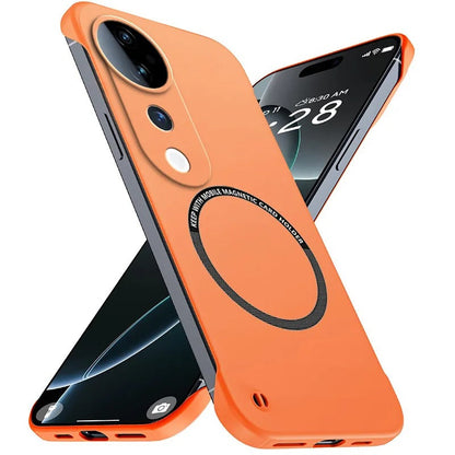 Vivo V50 Frameless Magnetic Wireless Charging Case — Ultra-Slim Clear MagSafe Compatible Cover