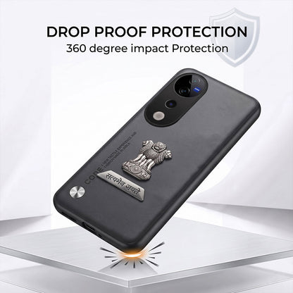 Vivo T3 Ultra 5G Satyamev Jayate 2-in-1 Emblem Vegan Leather Back Case