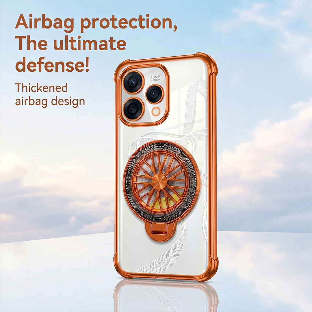 OPPO Reno 15 5G Stress Buster Wheel Rotating Airbag Cosmic Orange Case