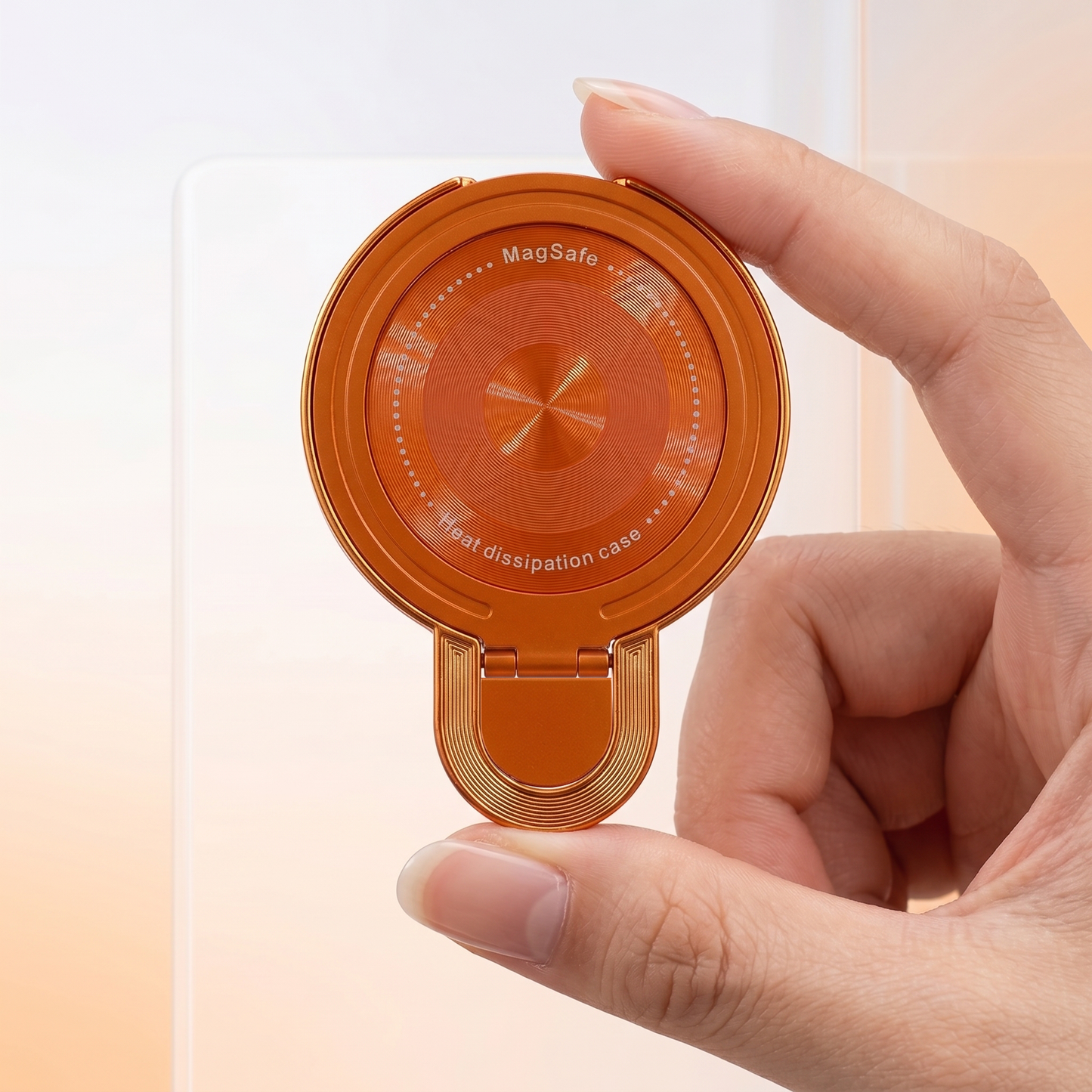 Vivo V60 5G Invincible Bracket Ring Stand Airbag Cosmic Orange Case