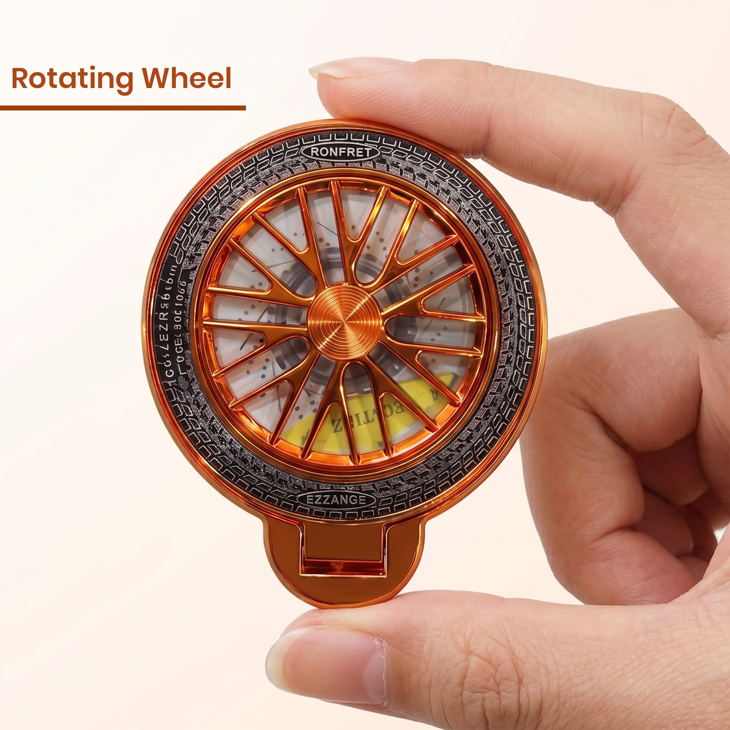 Vivo V60 5G Stress Buster Wheel Rotating Airbag Cosmic Orange Case