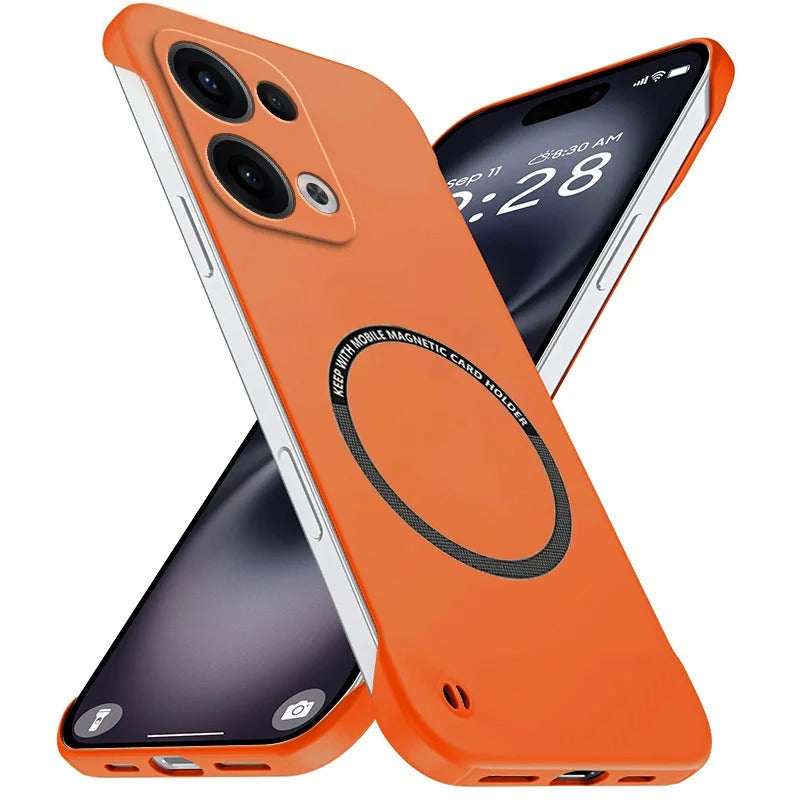 Oppo Reno13 Frameless Magnetic Wireless Charging Case — Ultra-Slim Clear MagSafe Compatible Cover