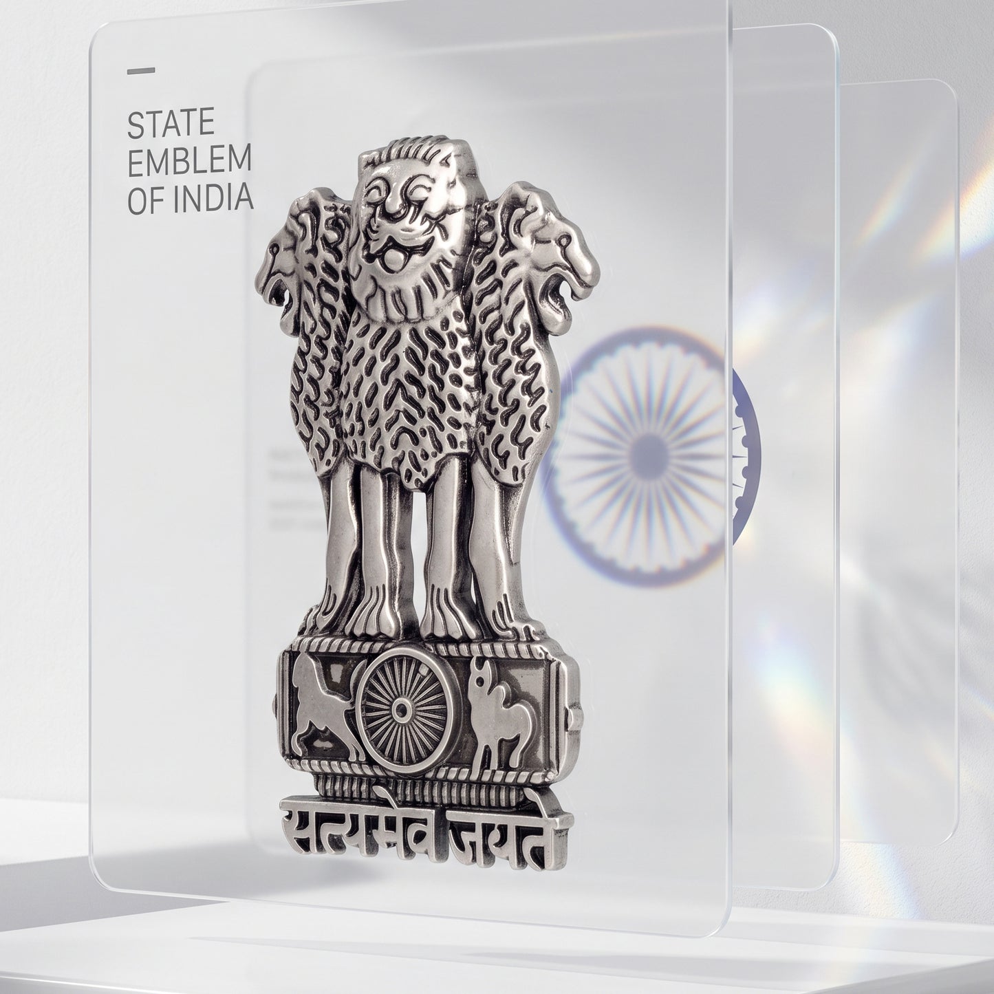 Realme 14T 5G Compatible Satyamev Jayate 3D Metal Emblem Sticker