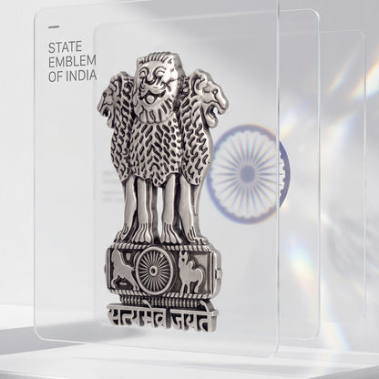 Realme 14T 5G Compatible Satyamev Jayate 3D Metal Emblem Sticker