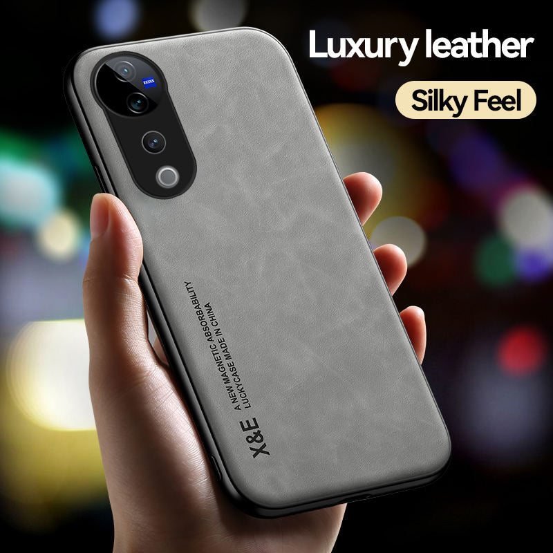 Vivo V40 5G Comfortable Touch Sheepskin Leather Case