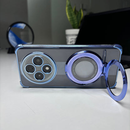 Oppo F27 Pro+ 5G Original Luxury Magnifier Ring Stand Shockproof Airbags Corner Case