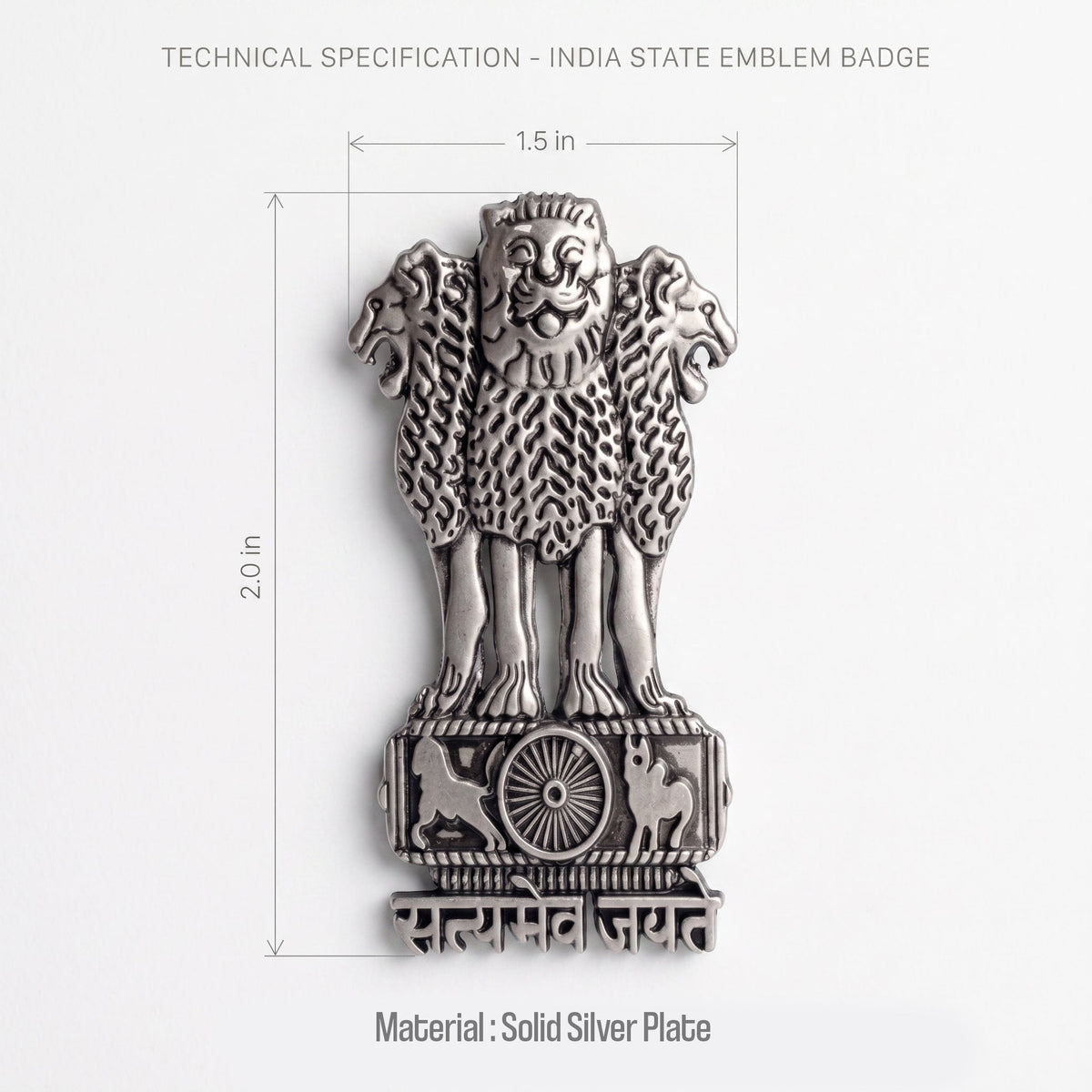 Motorola Edge 70 5G Satyamev Jayate 3D Metal Leather Back Case