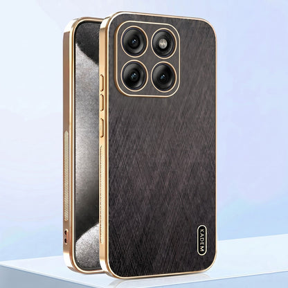 Motorola Edge 70 5G Premium Electroplated Frame Gold Thread Pattern Soft Case