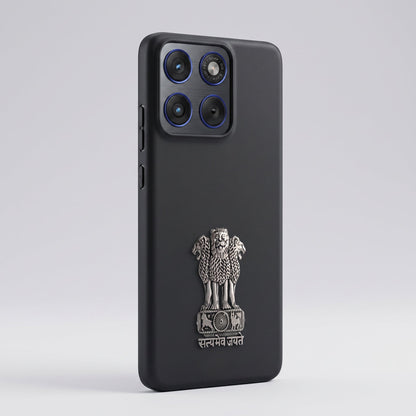 Motorola Edge 70 5G Compatible Satyamev Jayate 3D Metal Emblem Sticker