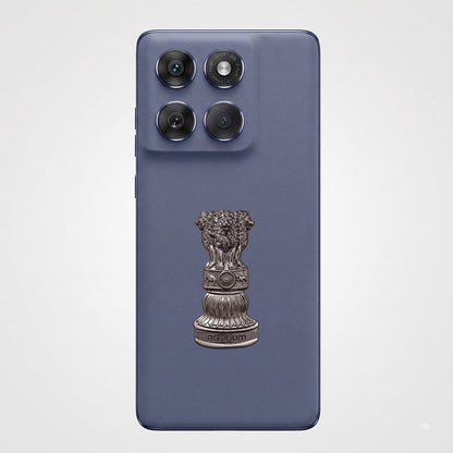 Motorola Edge 60 Fusion 5G Compatible Satyamev Jayate 3D Metal Emblem Sticker