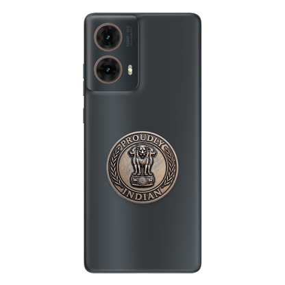 Motorola G85 5G Compatible Satyamev Jayate 3D Metal Emblem Sticker