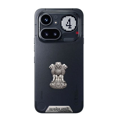 Nothing Phone 4A Pro 5G Compatible Satyamev Jayate 3D Metal Emblem Sticker