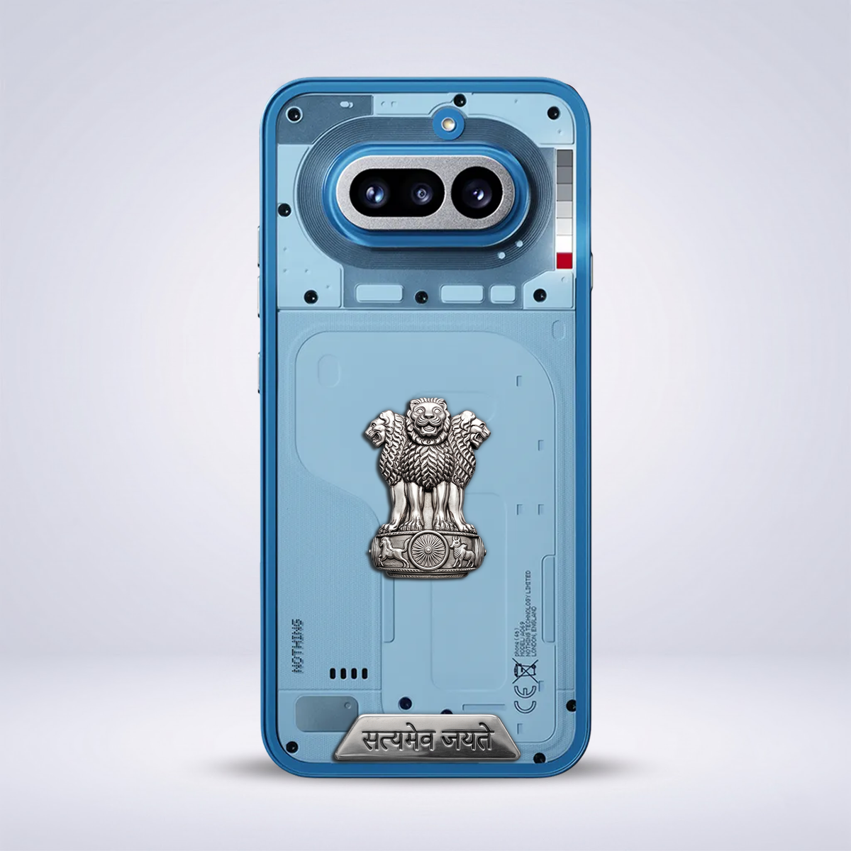 Nothing Phone 4A 5G Compatible Satyamev Jayate 3D Metal Emblem Sticker