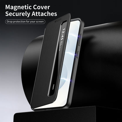 Samsung Galaxy S24 FE 5G Smart Side Window Flip Leather Case