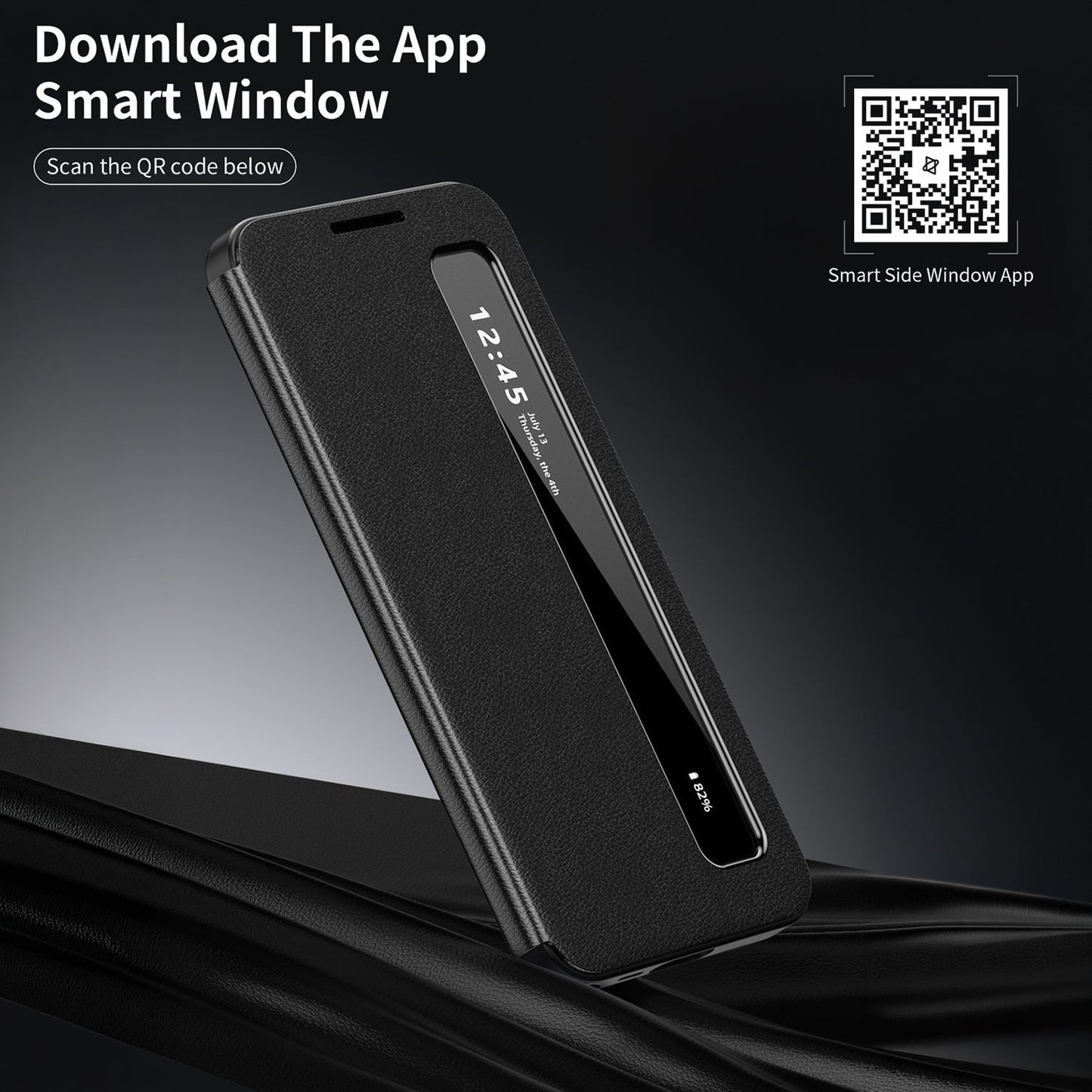 Samsung Galaxy S23 5G Smart Side Window Flip Leather Case