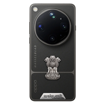 OPPO Find X9 Ultra 5G Compatible Satyamev Jayate 3D Metal Emblem Sticker
