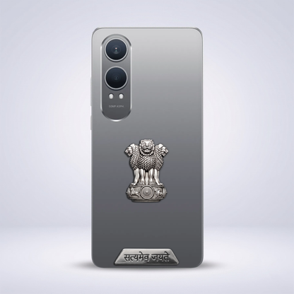 OnePlus Nord CE4 Lite 5G Compatible Satyamev Jayate 3D Metal Emblem Sticker