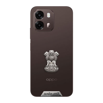 Oppo A6 Pro 5G Compatible Satyamev Jayate 3D Metal Emblem Sticker