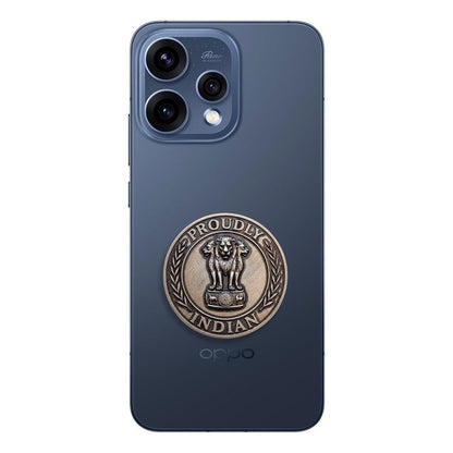Oppo Reno 15 5G Compatible Satyamev Jayate 3D Metal Emblem Sticker