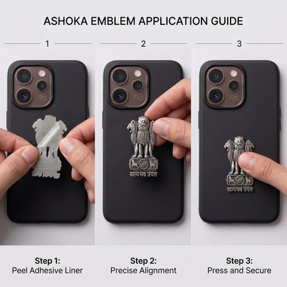 Oppo Reno 15 Pro 5G Compatible Satyamev Jayate 3D Metal Emblem Sticker