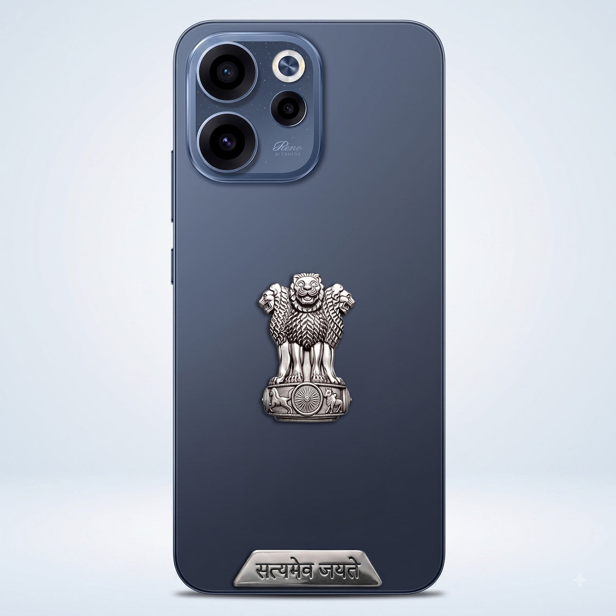 Oppo Reno 15C 5G Compatible Satyamev Jayate 3D Metal Emblem Sticker
