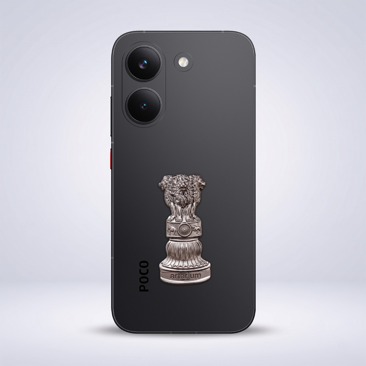 POCO X8 Pro 5G Compatible Satyamev Jayate 3D Metal Emblem Sticker