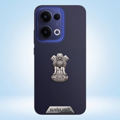 Oppo Reno 13 5G Compatible Satyamev Jayate 3D Metal Emblem Sticker