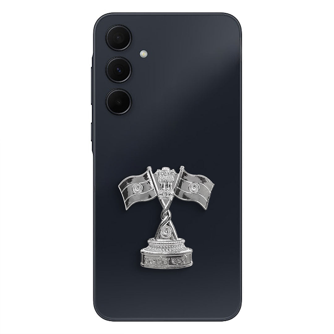 Samsung Galaxy A55 5G Compatible Satyamev Jayate 3D Metal Emblem Sticker