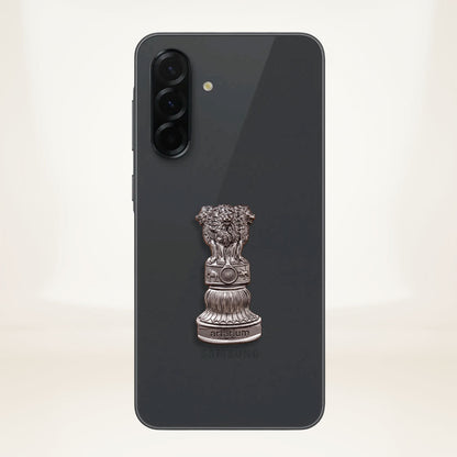 Samsung Galaxy A55 5G Compatible Satyamev Jayate 3D Metal Emblem Sticker