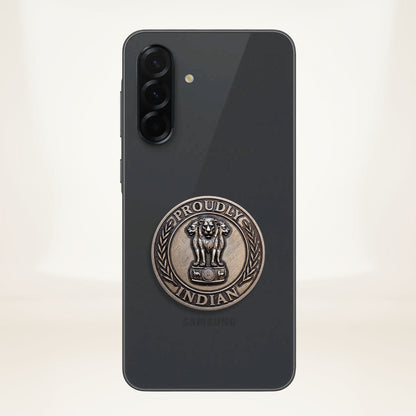 Samsung Galaxy A56 5G Compatible Satyamev Jayate 3D Metal Emblem Sticker