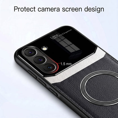Samsung Galaxy A57 5G Premium Magsafe Magnetic Leather Lens Protective Case