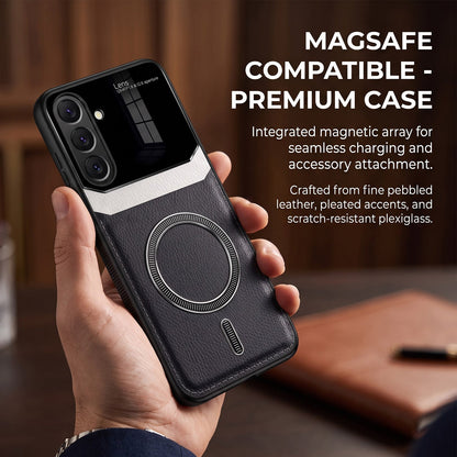 Samsung Galaxy A27 5G Premium Magsafe Magnetic Leather Lens Protective Case
