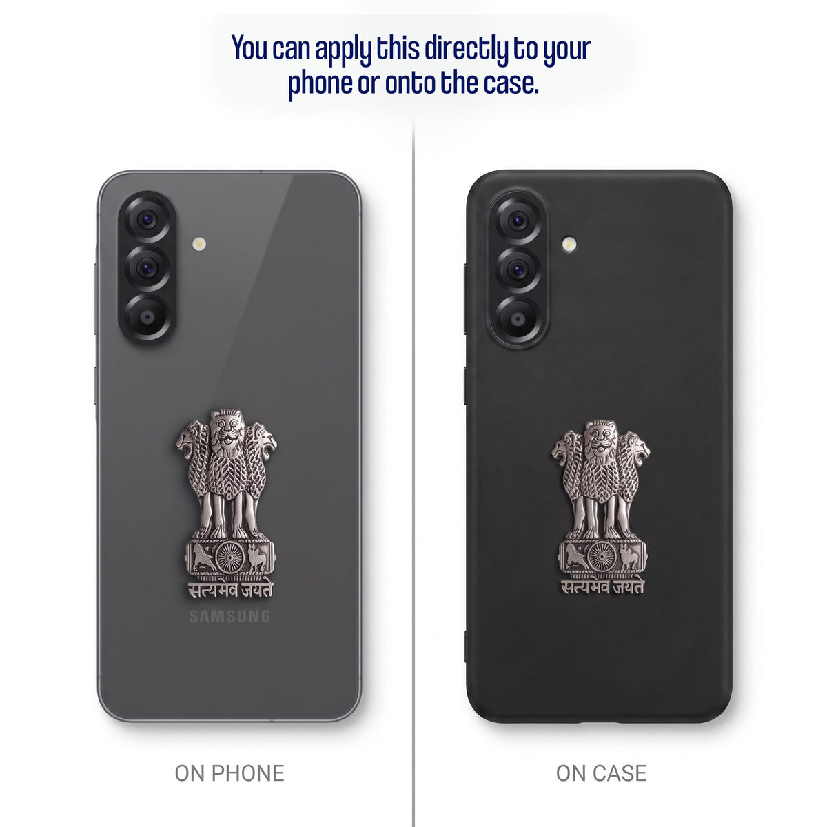 Samsung Galaxy A36 5G Compatible Satyamev Jayate 3D Metal Emblem Sticker