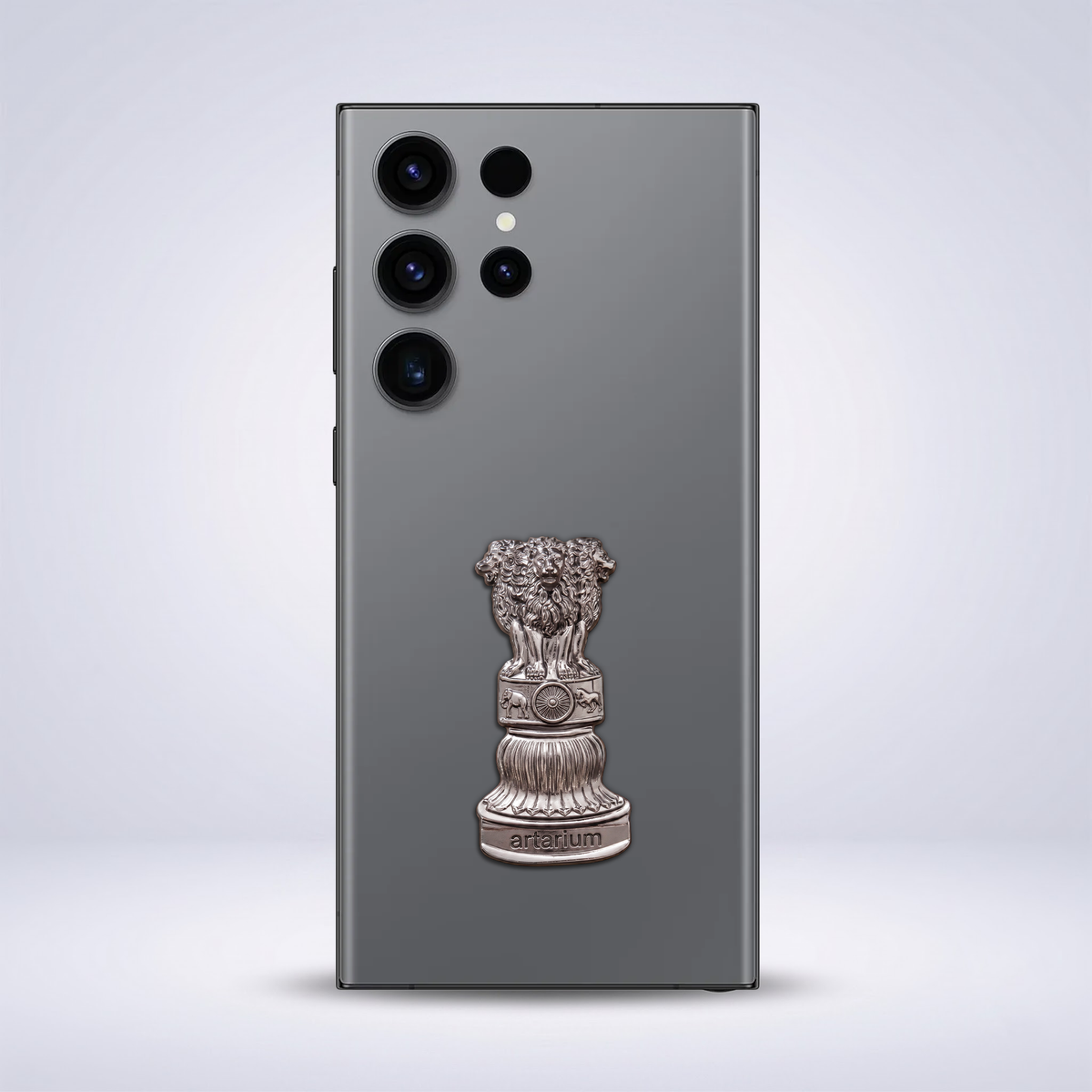 Samsung S23 Ultra 5G Compatible Satyamev Jayate 3D Metal Emblem Sticker