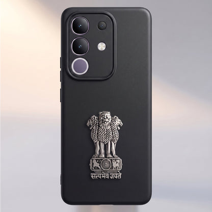 Vivo T4x 5G Compatible Satyamev Jayate 3D Metal Emblem Sticker