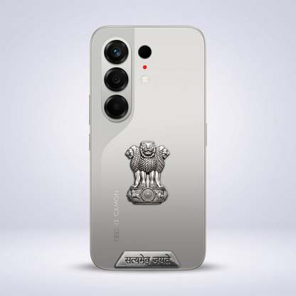 Tecno Camon 50 5G Compatible Satyamev Jayate 3D Metal Emblem Sticker