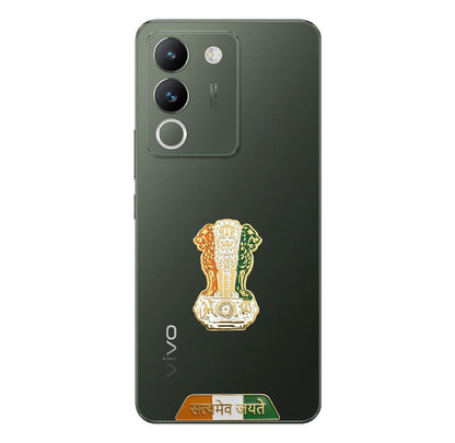 Vivo Y200 5G Compatible Satyamev Jayate 3D Metal Emblem Sticker