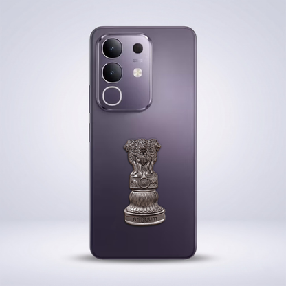 Vivo T4x 5G Compatible Satyamev Jayate 3D Metal Emblem Sticker