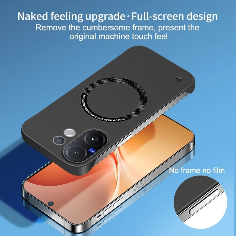 Vivo V60 Frameless Magnetic Wireless Charging Case — Ultra-Slim Clear MagSafe Compatible Cover