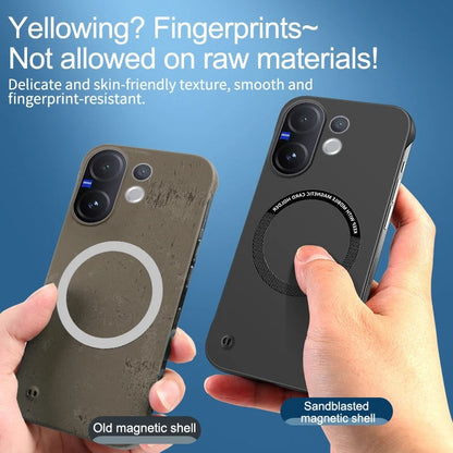 Vivo V60 Frameless Magnetic Wireless Charging Case — Ultra-Slim Clear MagSafe Compatible Cover