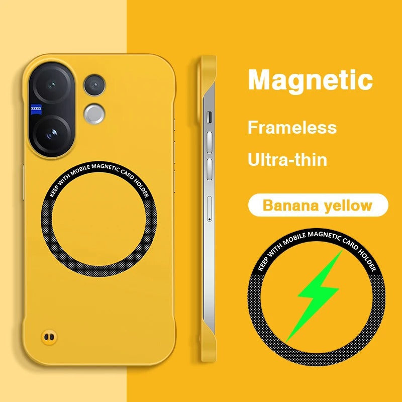 Vivo V60 Frameless Magnetic Wireless Charging Case — Ultra-Slim Clear MagSafe Compatible Cover