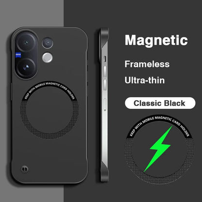 Vivo V60 Frameless Magnetic Wireless Charging Case — Ultra-Slim Clear MagSafe Compatible Cover