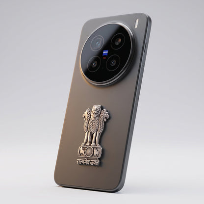 Vivo X200 Pro 5G Compatible Satyamev Jayate 3D Metal Emblem Sticker