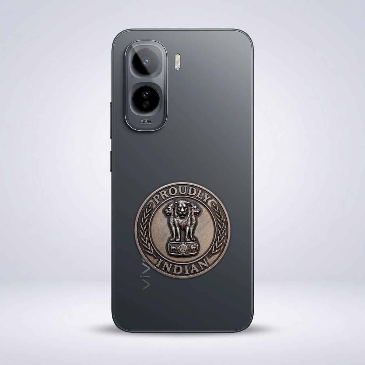Vivo T5 Pro 5G Compatible Satyamev Jayate 3D Metal Emblem Sticker
