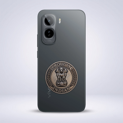 Vivo T5 Pro 5G Compatible Satyamev Jayate 3D Metal Emblem Sticker