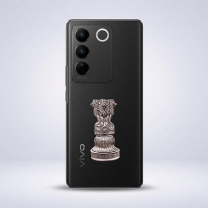 Vivo V27 5G Compatible Satyamev Jayate 3D Metal Emblem Sticker