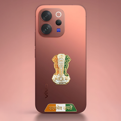 Vivo V70 Elite 5G Compatible Satyamev Jayate 3D Metal Emblem Sticker