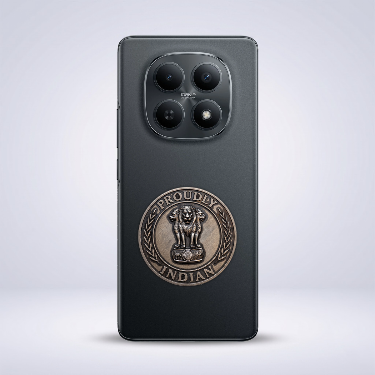 Redmi Note 15 5G Compatible Satyamev Jayate 3D Metal Emblem Sticker
