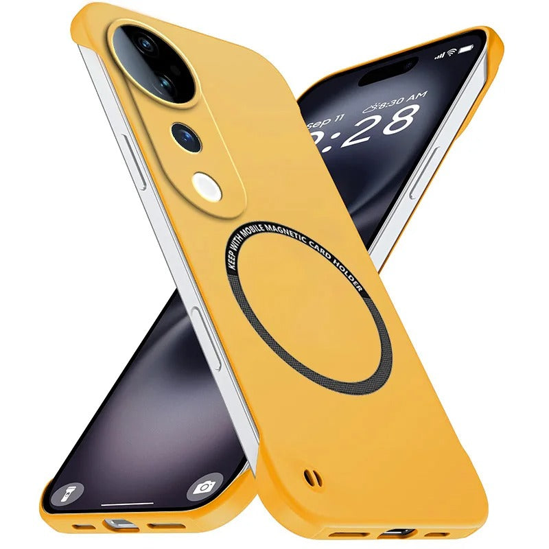 Vivo V50 Frameless Magnetic Wireless Charging Case — Ultra-Slim Clear MagSafe Compatible Cover